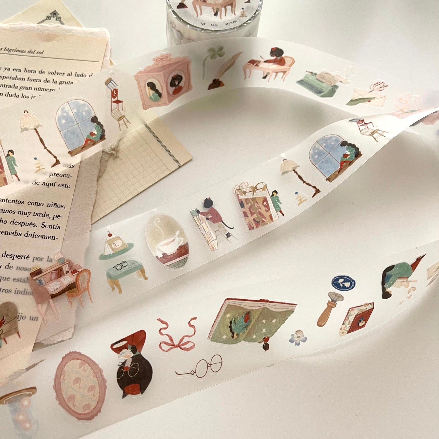 Teayou The Enchanted Library Kiss-cut Sticker Roll