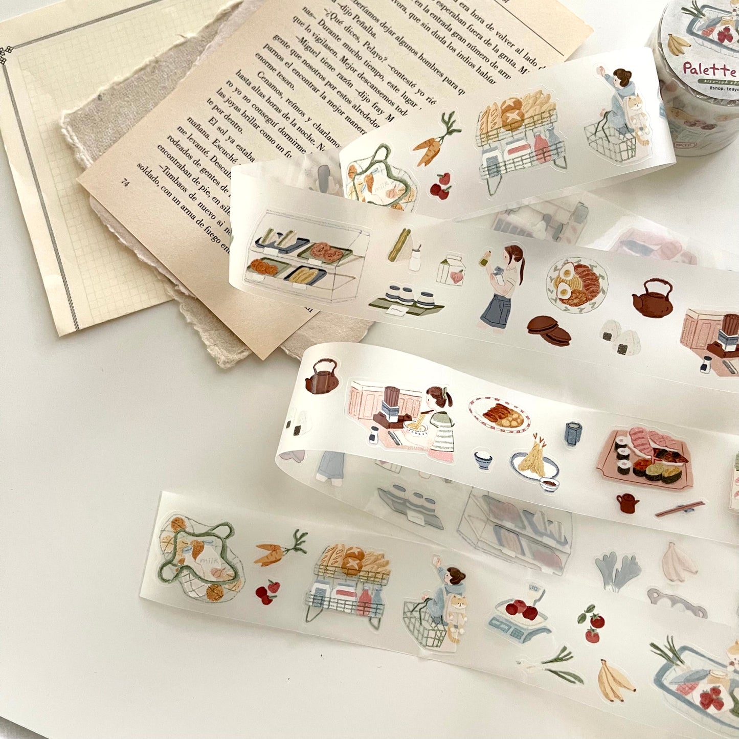 Teayou Palette Series Kiss-cut Sticker Roll / Ver. 02