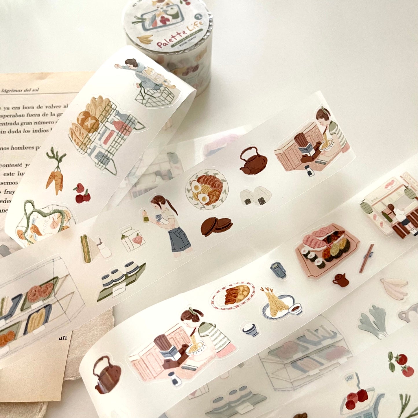 Teayou Palette Series Kiss-cut Sticker Roll / Ver. 02