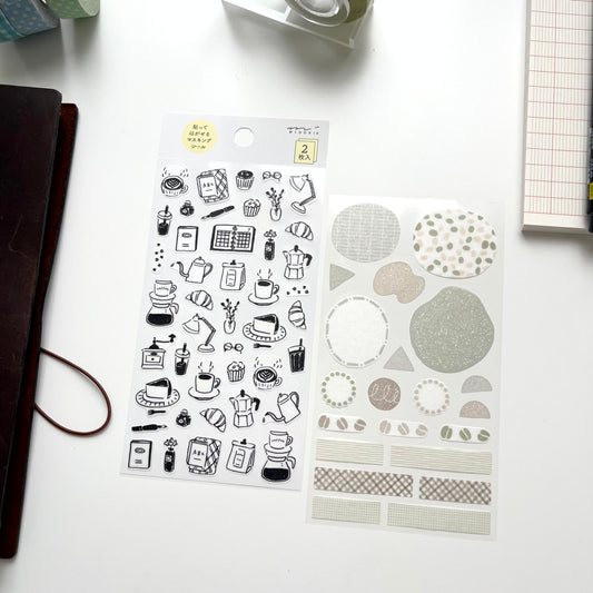 MIDORI Removable Planner Sticker / Coffee Journaling