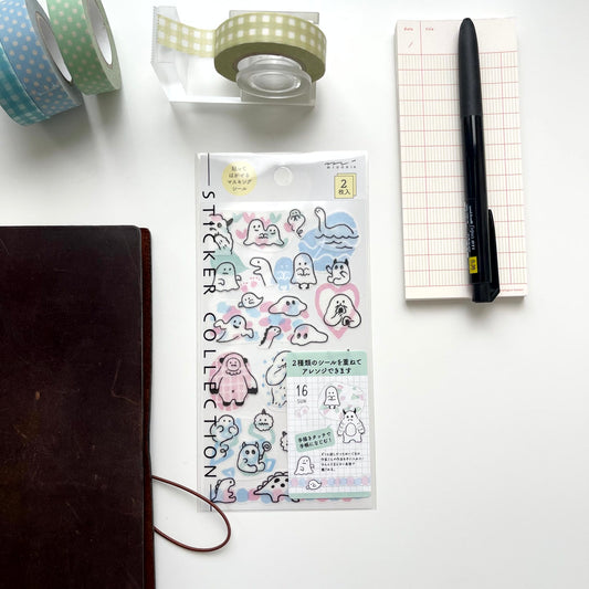 MIDORI Removable Planner Sticker / Monsters