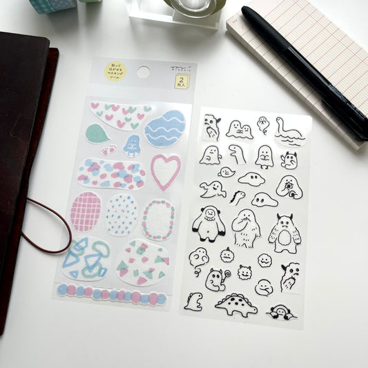 MIDORI Removable Planner Sticker / Monsters