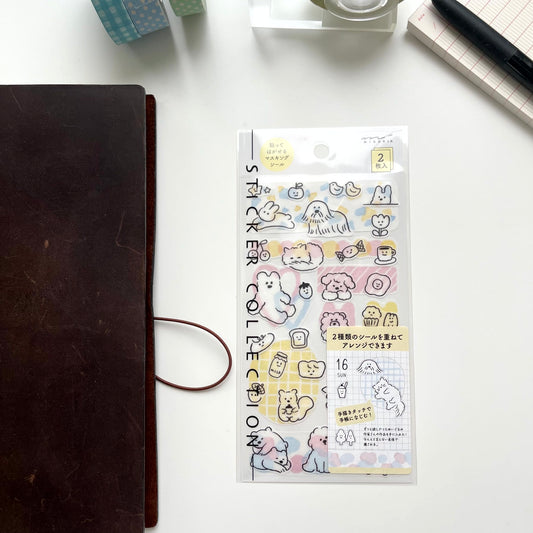 MIDORI Removable Planner Sticker / Animals