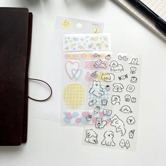 MIDORI Removable Planner Sticker / Animals