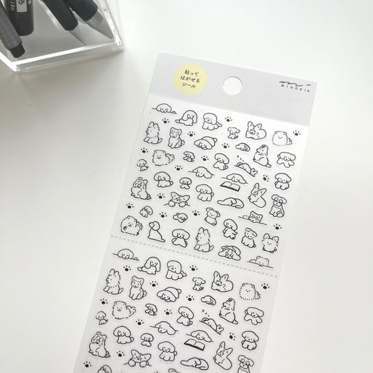 MIDORI Removable Dog Planner Stickers