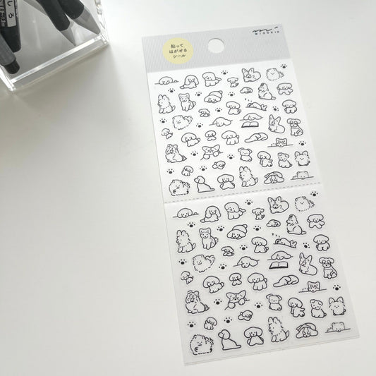 MIDORI Removable Dog Planner Stickers