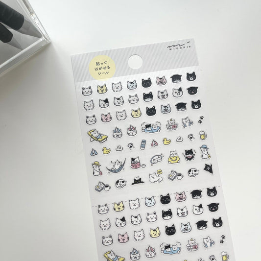 MIDORI Removable Cat Planner Sticker