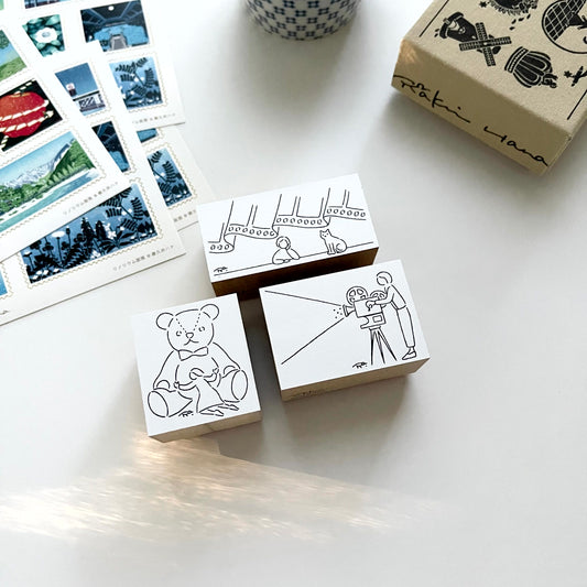 Rakui Hana [ Memories Series ] Rubber Stamps / 3 Designs