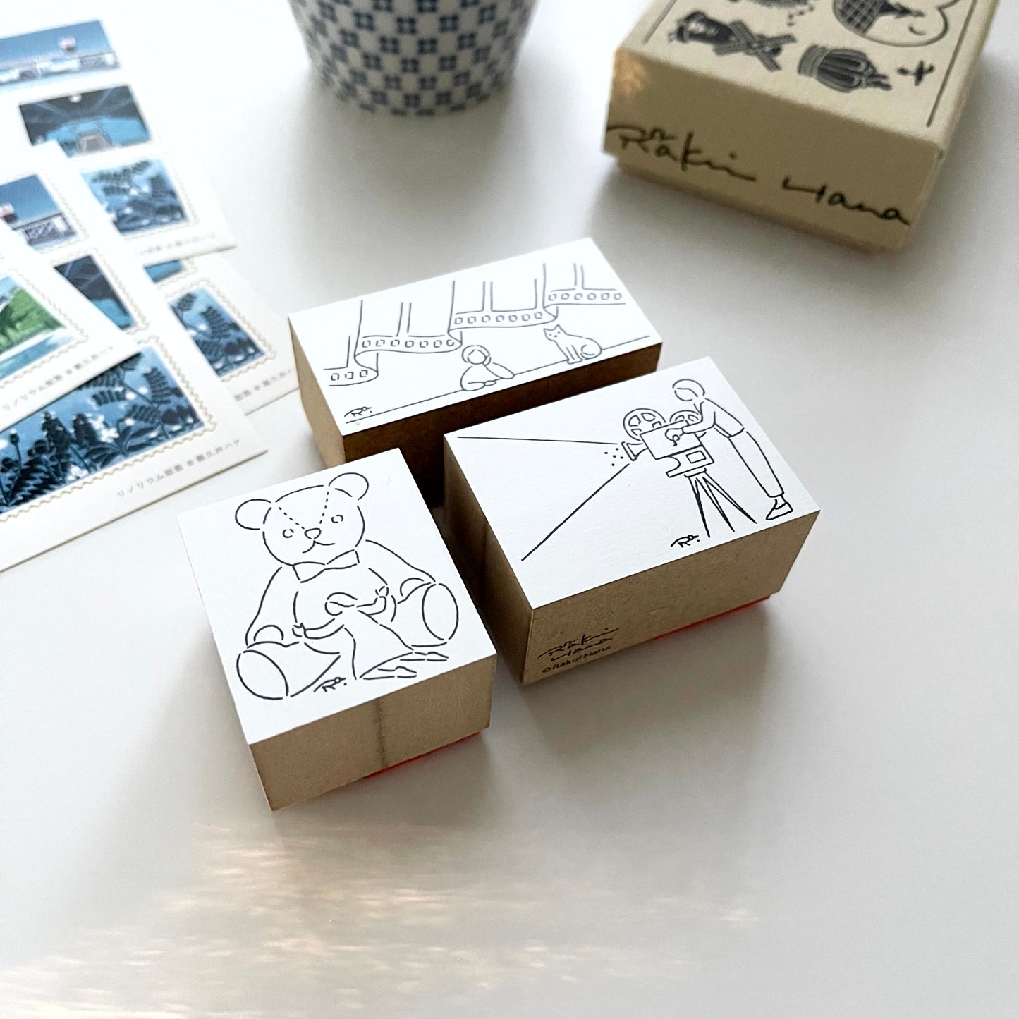 Rakui Hana [ Memories Series ] Rubber Stamps / 3 Designs