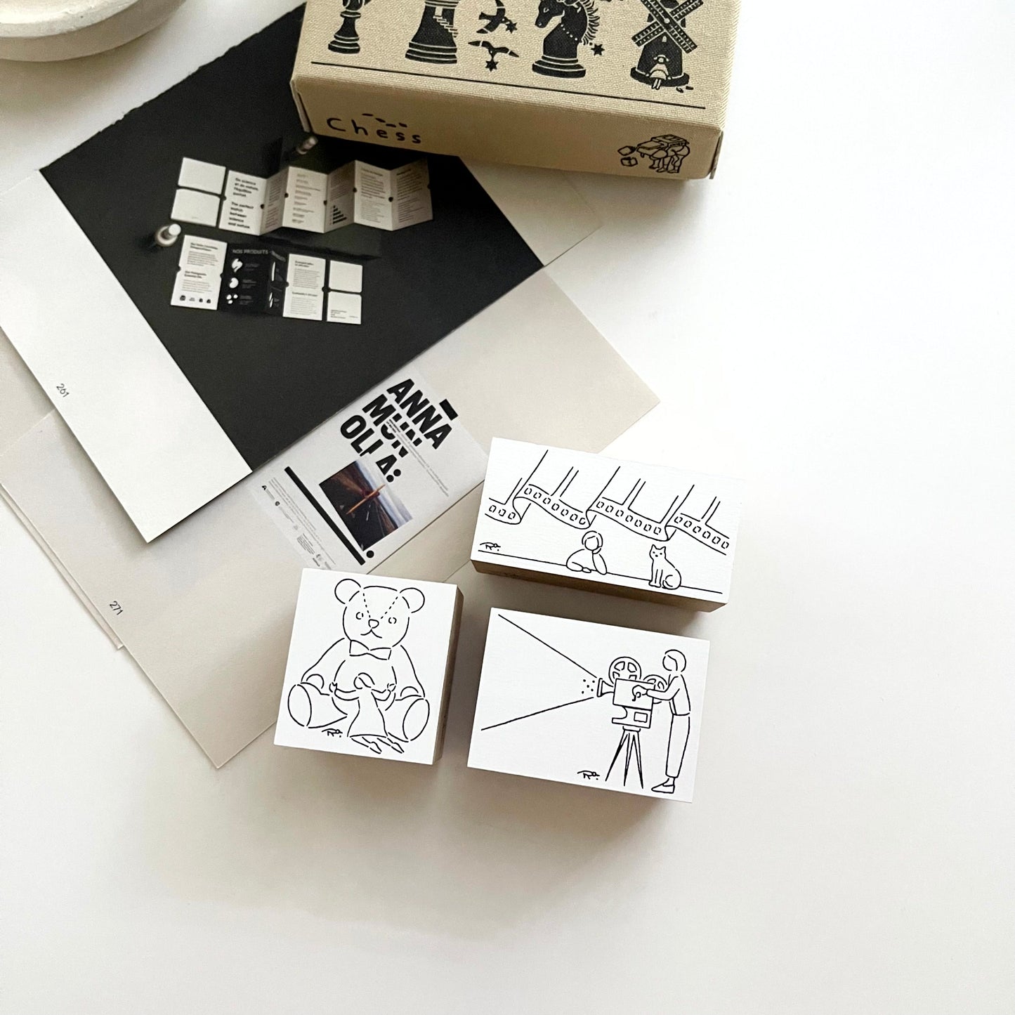 Rakui Hana [ Memories Series ] Rubber Stamps / 3 Designs