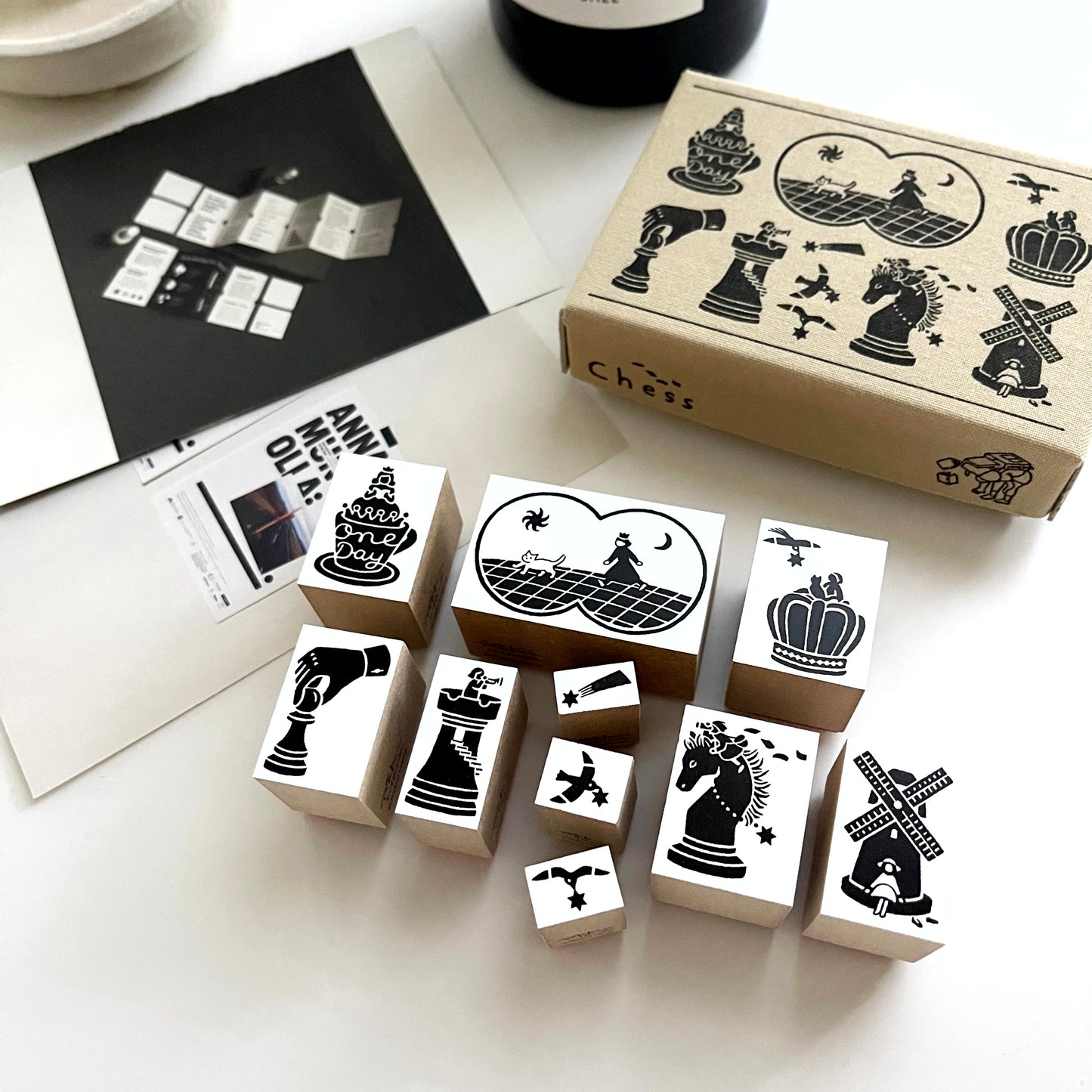 Rakui Hana Chess Stamp Set