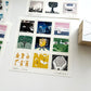 Rakui Hana Print Kiss-cut Postal Stamp Sticker Set / 01