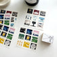 Rakui Hana Print Kiss-cut Postal Stamp Sticker Set / 01