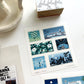 Rakui Hana Print Postal Stamp Sticker Set / 02