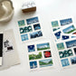 Rakui Hana Print Postal Stamp Sticker Set / 02