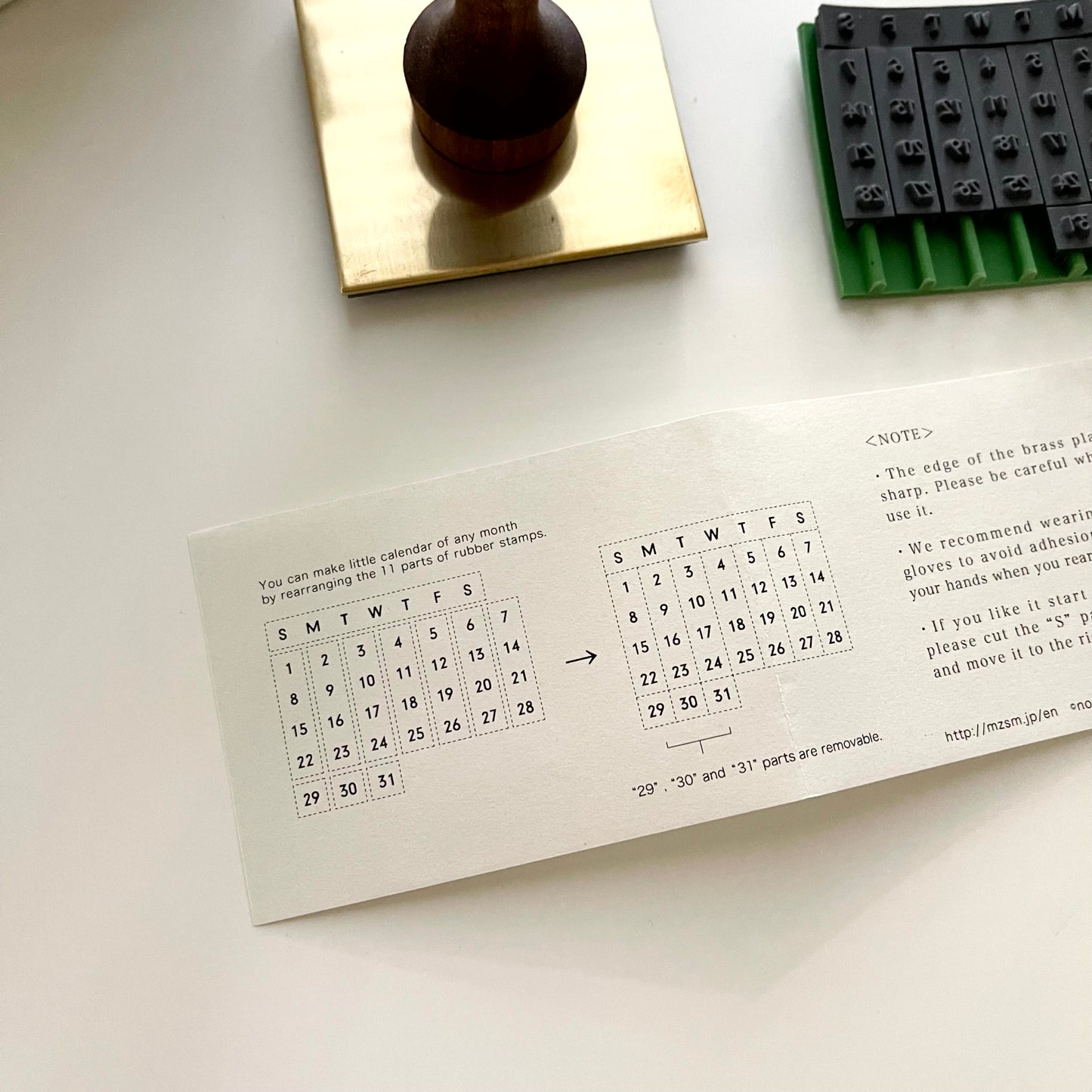 Mizushima Perpetual Calendar Stamp / New Version