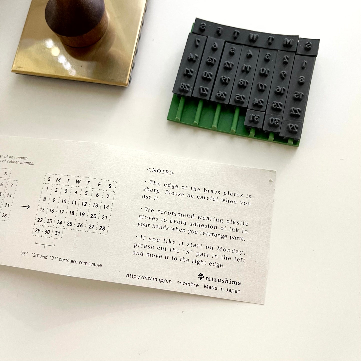 Mizushima Perpetual Calendar Stamp / New Version