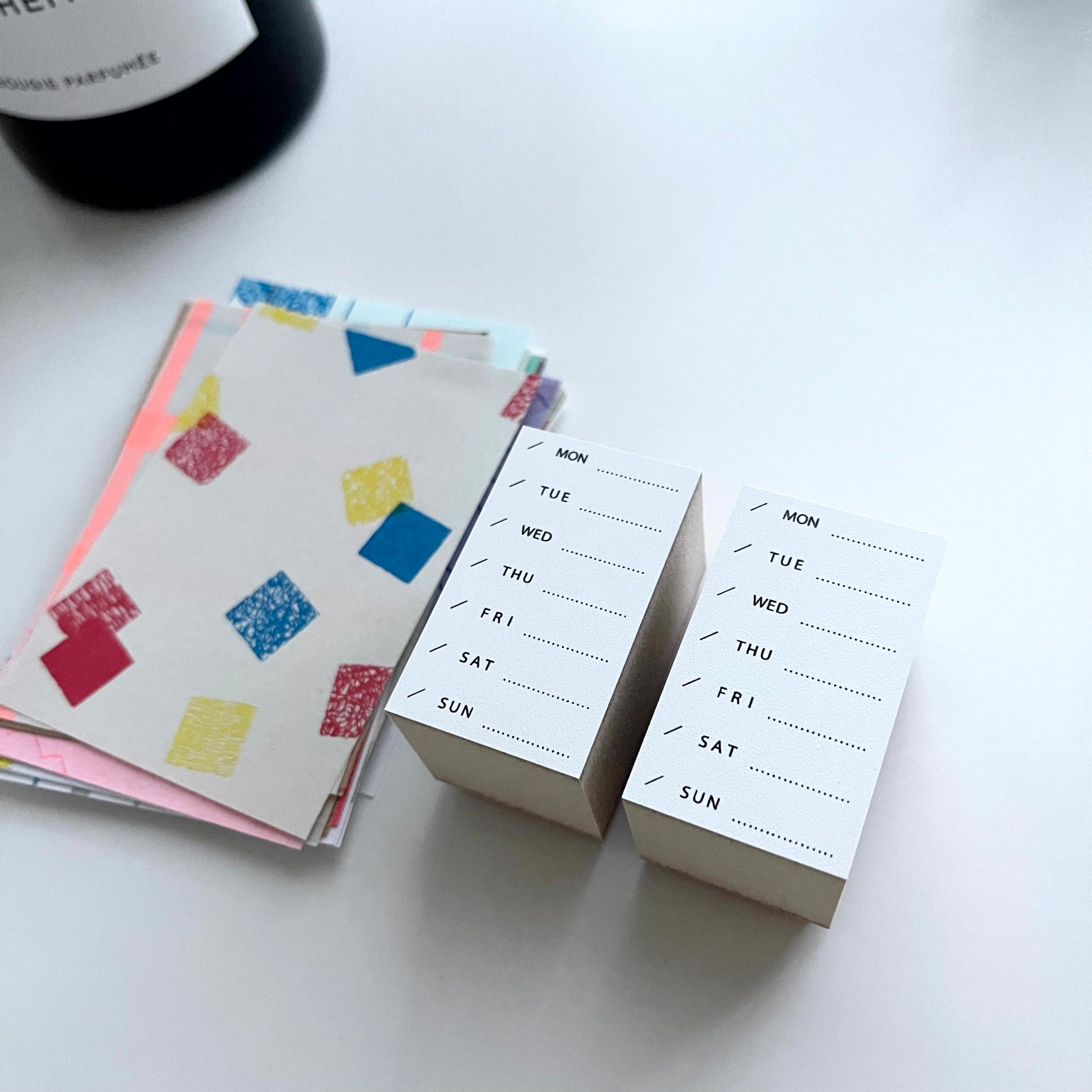 Mizushima Weekly Schedule Rubber Stamp – Journal Station