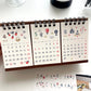 2025 Three-Month Desk Ring Calendar