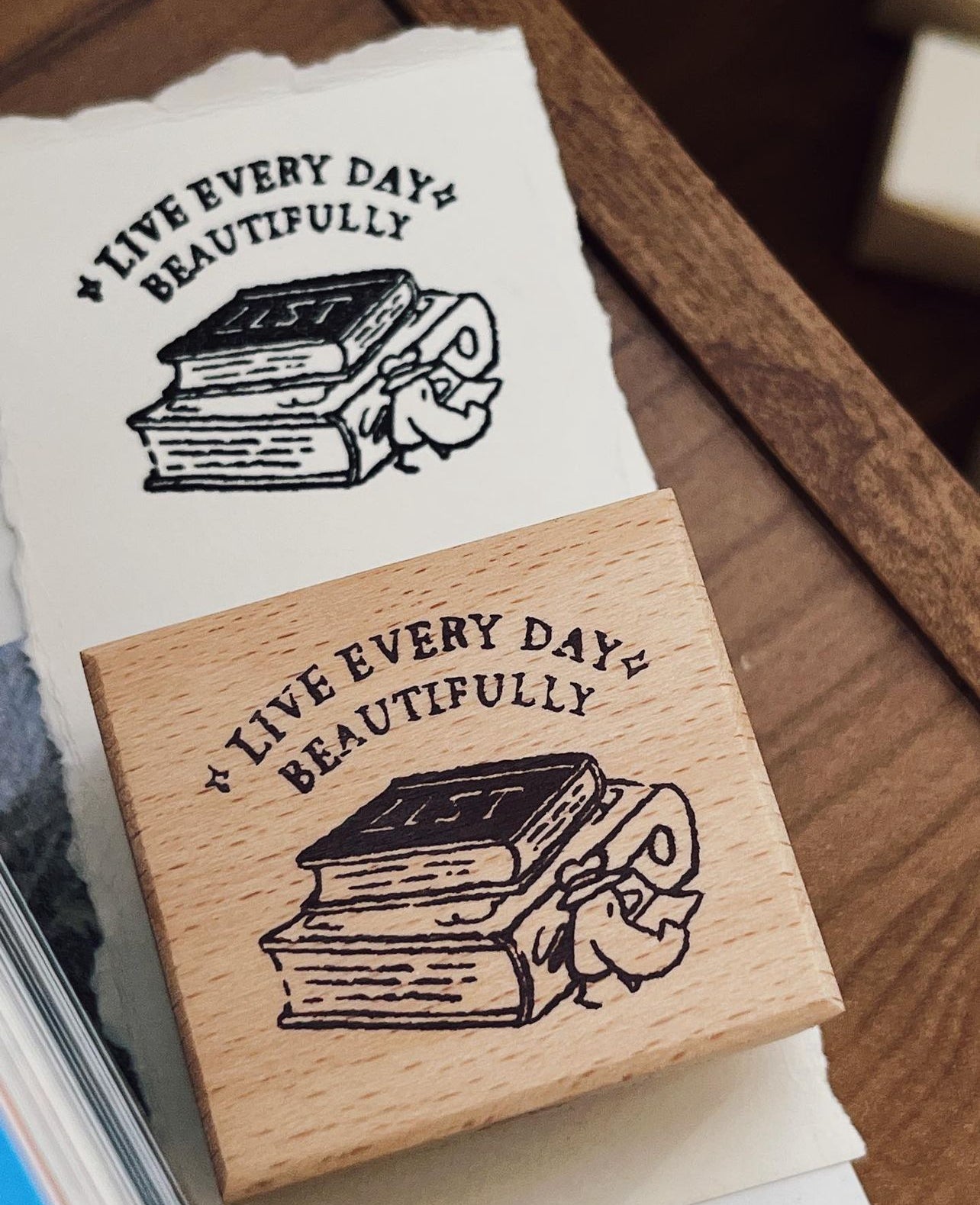 Yamadoro Live Everyday Beautifully Rubber Stamp