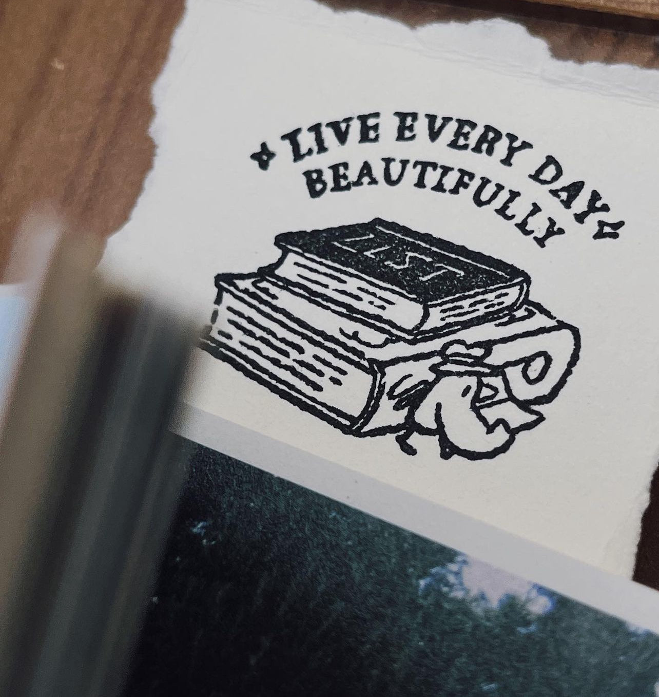 Yamadoro Live Everyday Beautifully Rubber Stamp