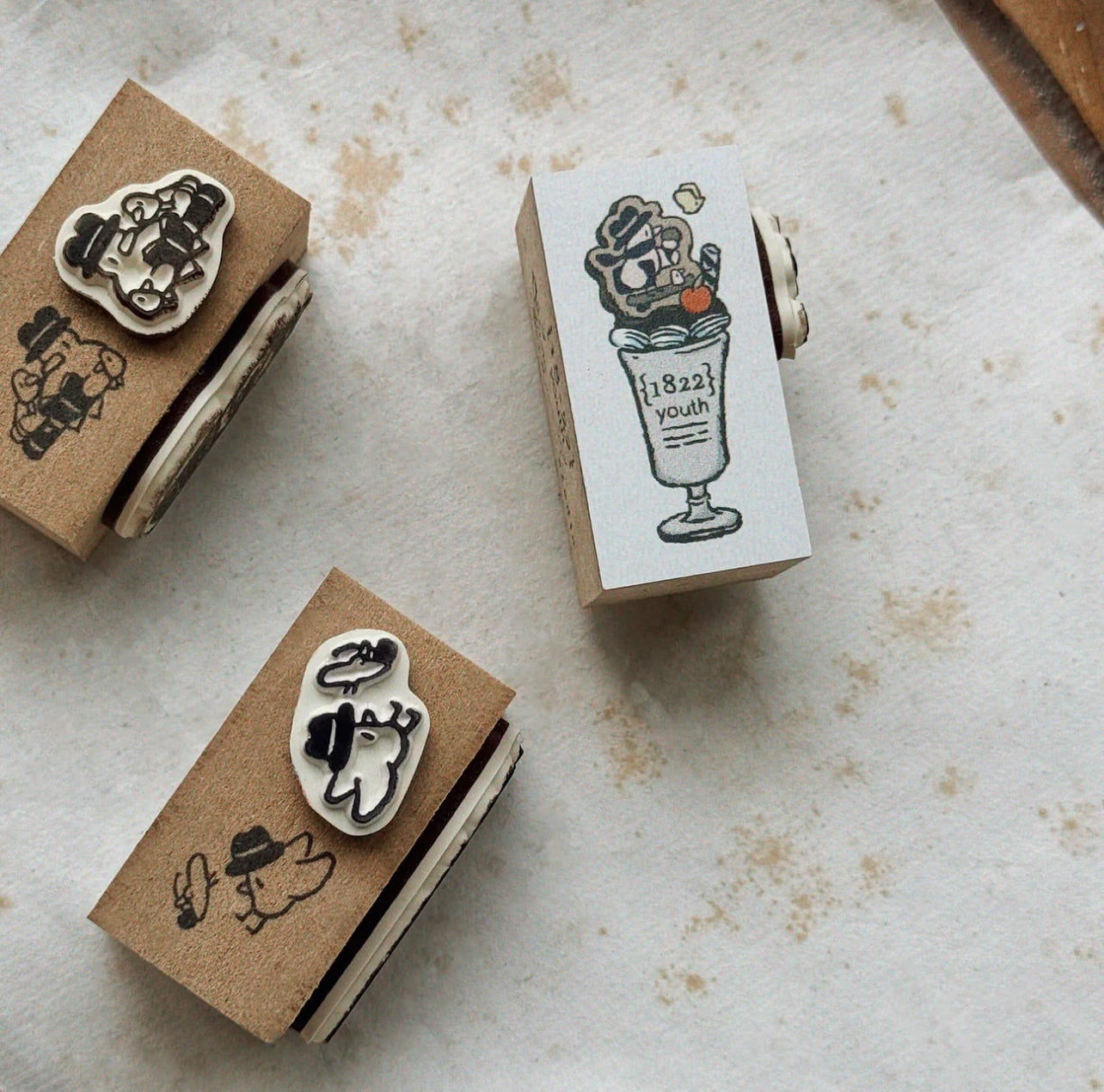 Yamadoro Double-sided Rubber Stamp / 2 Designs