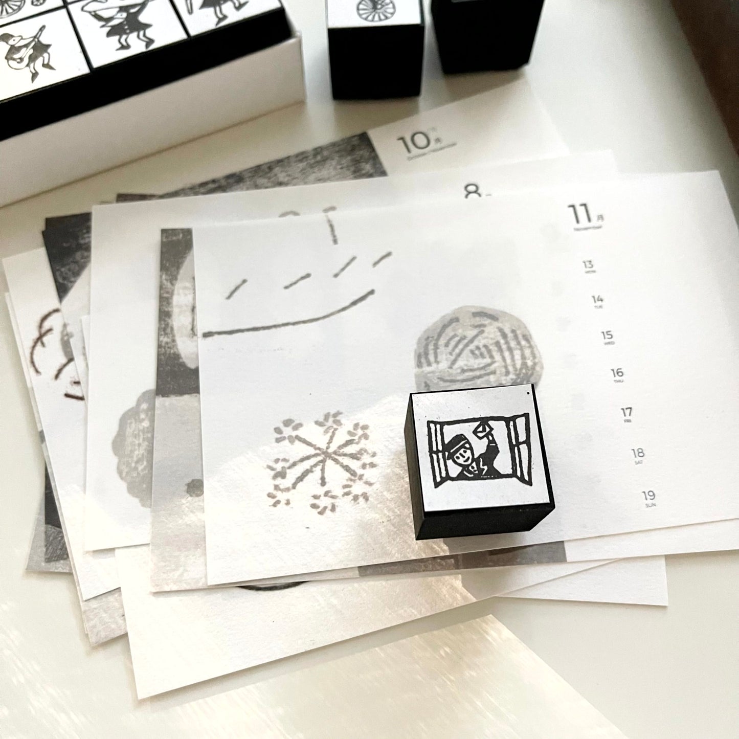 KOCKA From the Window Rubber Stamps / 2 Designs