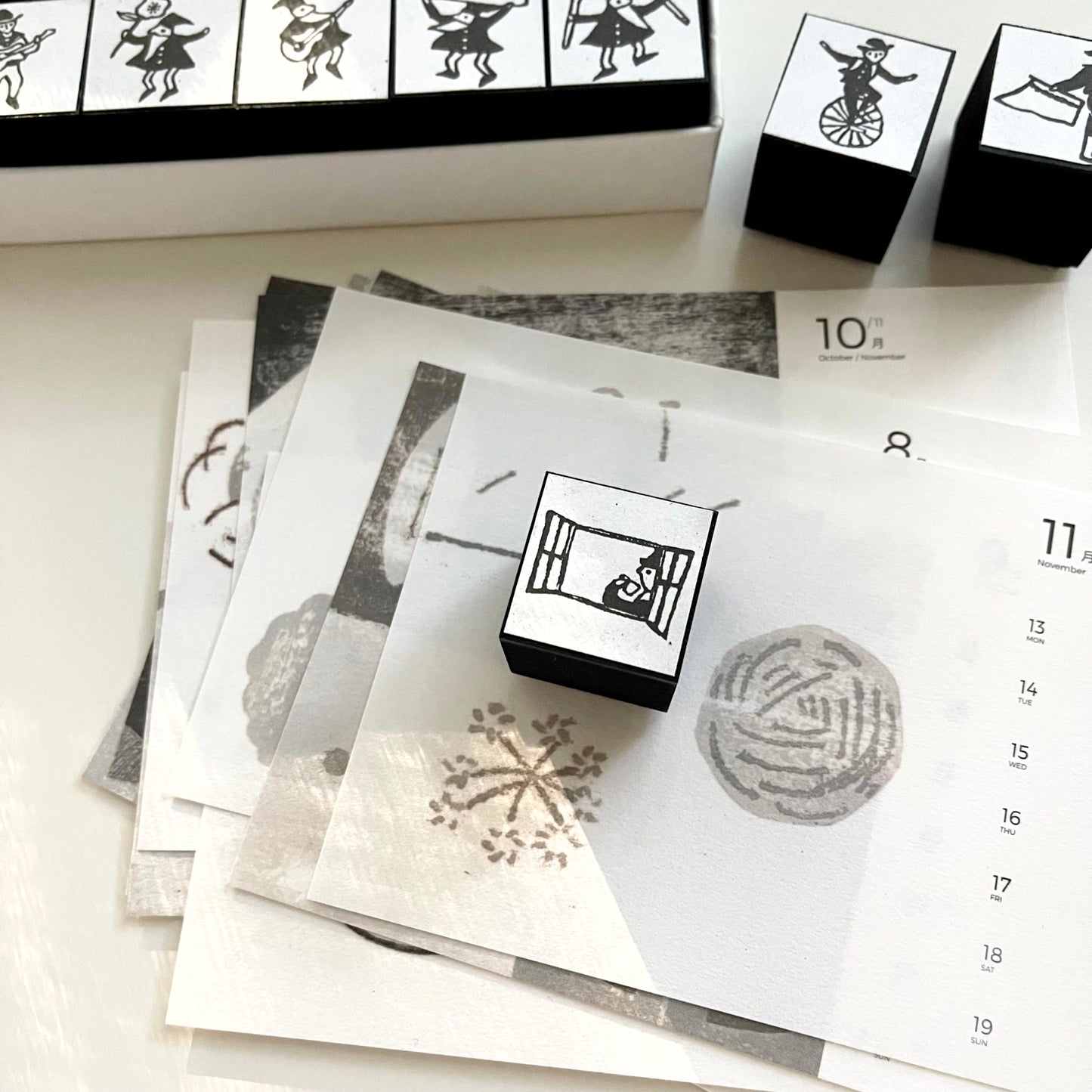 KOCKA From the Window Rubber Stamps / 2 Designs