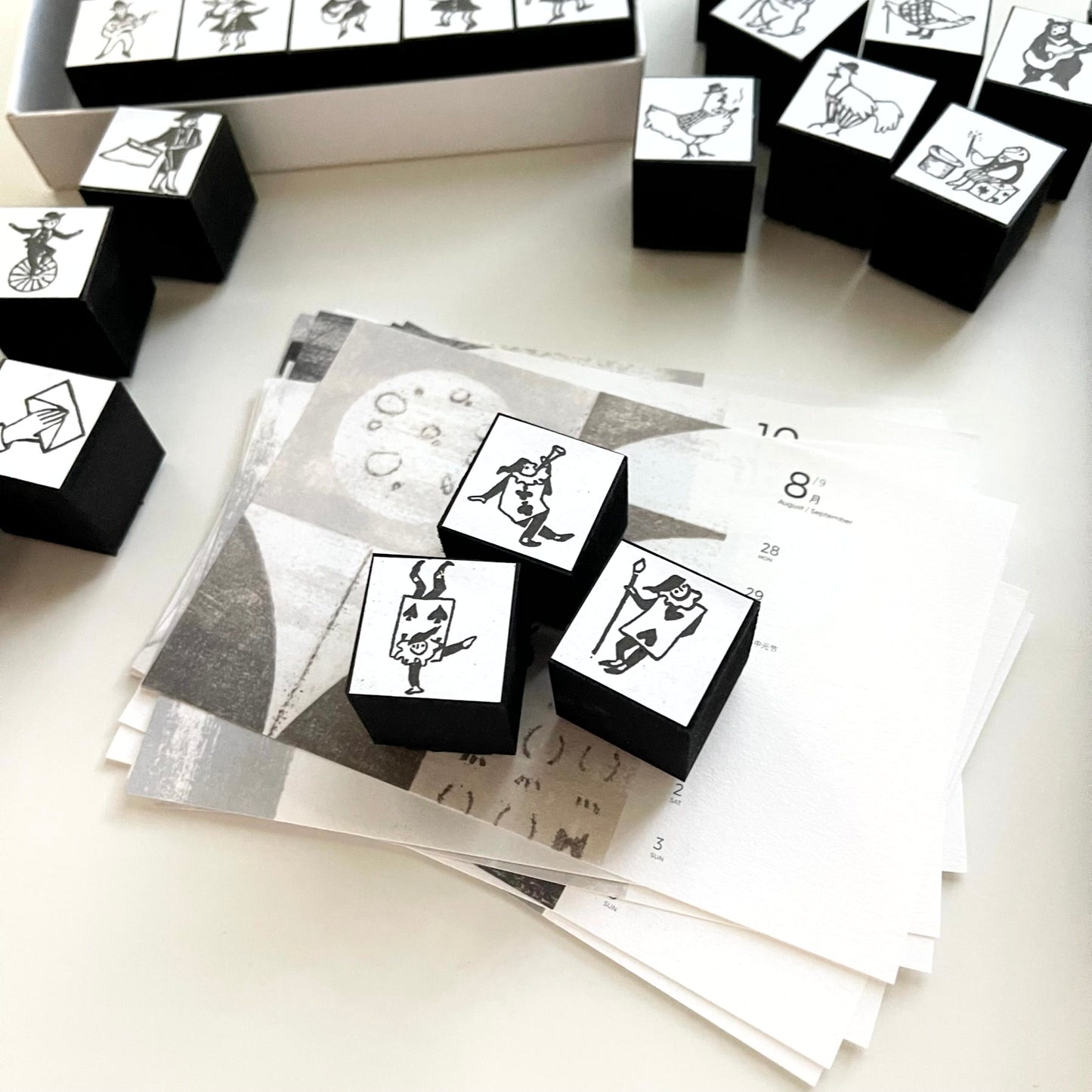 KOCKA Poker Man Rubber Stamp / 3 Designs