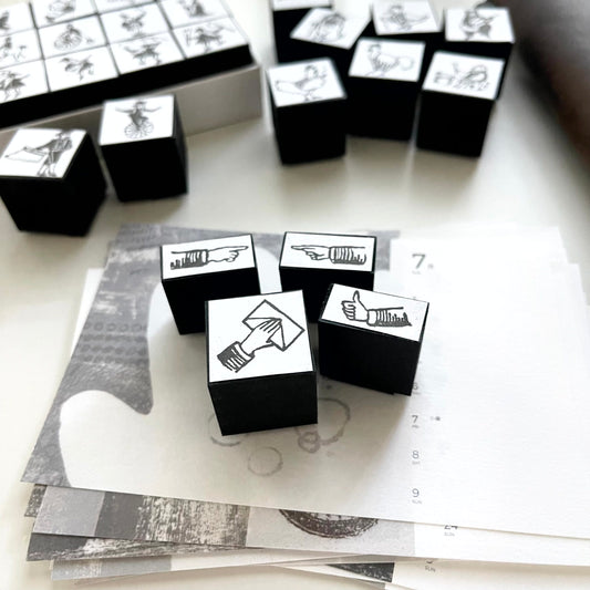 KOCKA Hand Series Rubber Stamp / 4 Designs