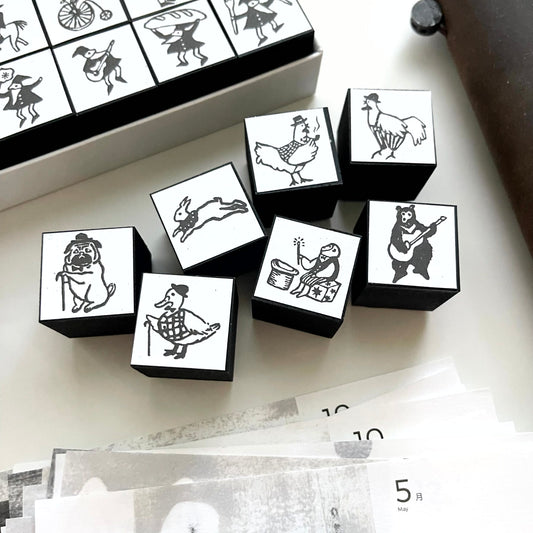 KOCKA Animal Series Rubber Stamp / 7 Designs