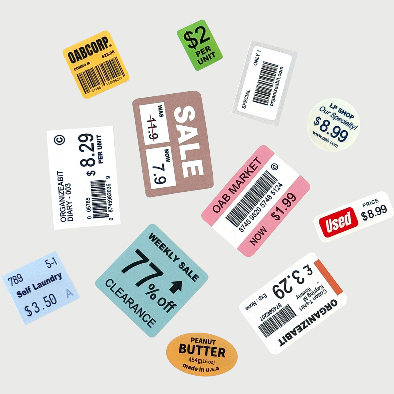 Organize a bit Price Sticker