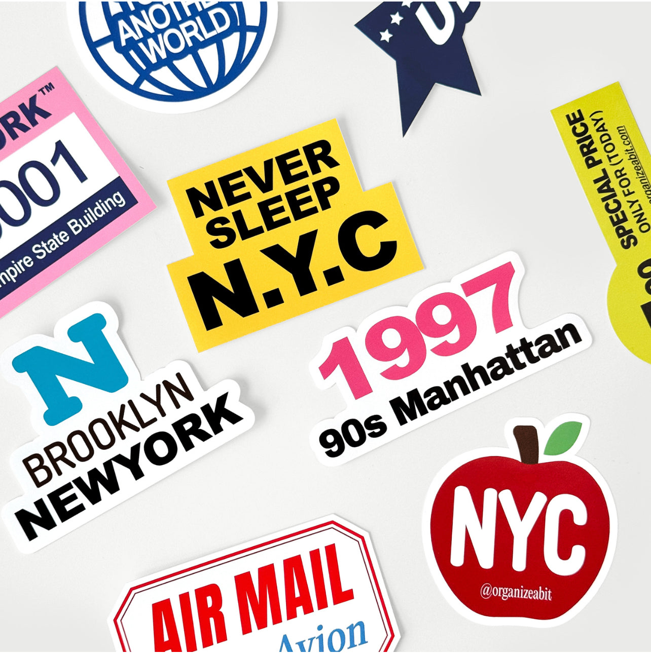 Organize a bit Big Sticker Set / New York & #mood