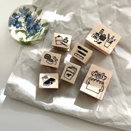 Hankodori x Kiroku Rubber Stamps / 7 Designs