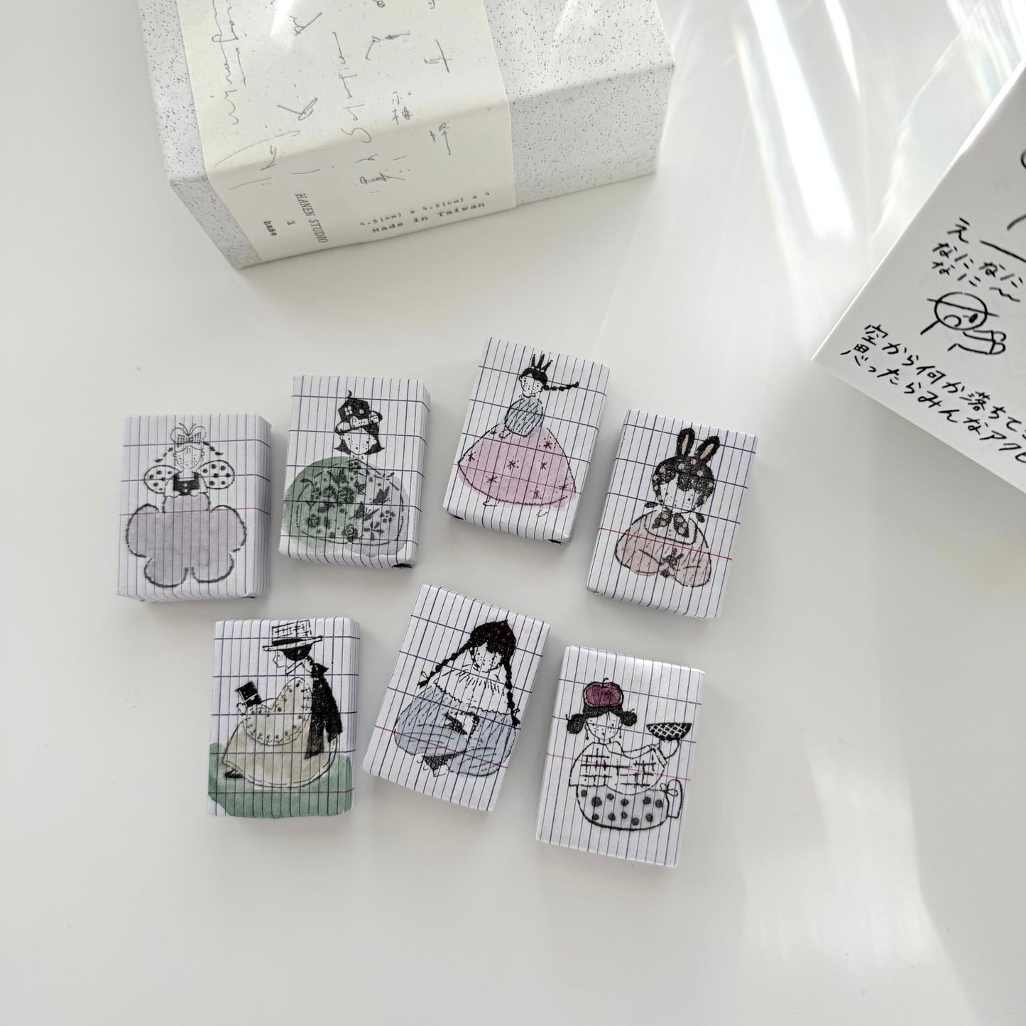 Hanen Studio x Kaia Freckles Girl Rubber Stamp / 7 Designs