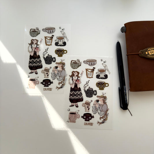 Misshoegg Lots of Coffee Transfer Sticker Set