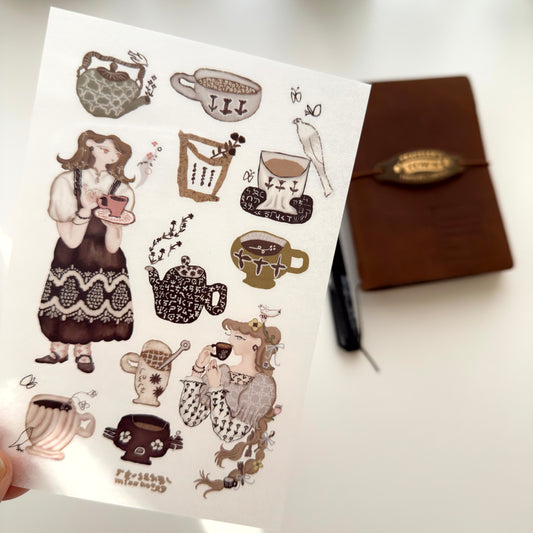 Misshoegg Lots of Coffee Transfer Sticker Set