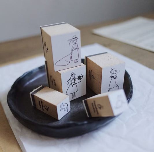 Mr. Eggplants Her & Her Kitty Rubber Stamps / 5 Designs