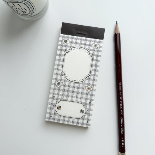 Pion Confectionery Memo Pad |  Plaid