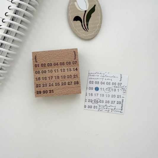Kurukynki Classic Calendar Rubber Stamp