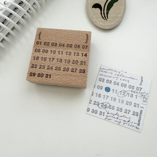 Kurukynki Classic Calendar Rubber Stamp