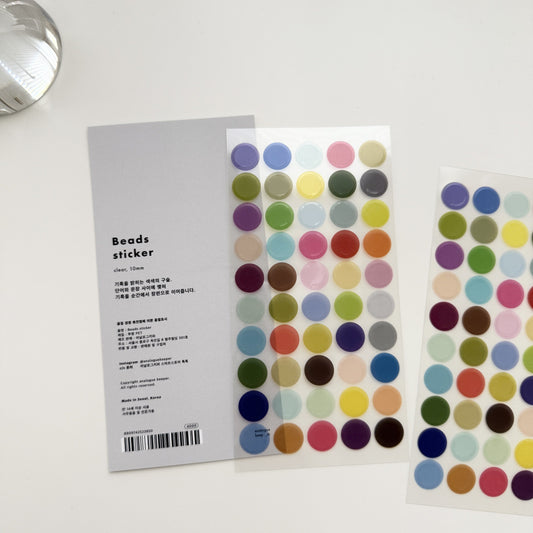 Analogue Keeper Beads Sticker / clear (10mm)