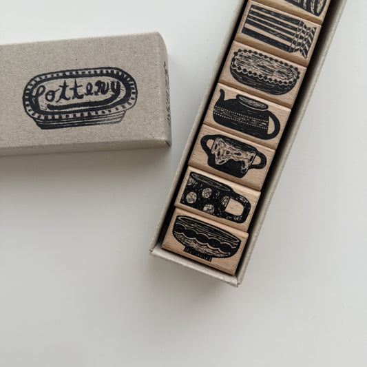 Pottery Rubber Stamp Set