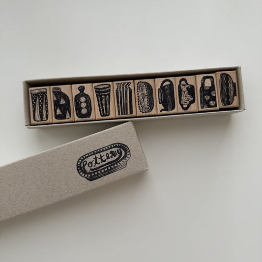 Pottery Rubber Stamp Set