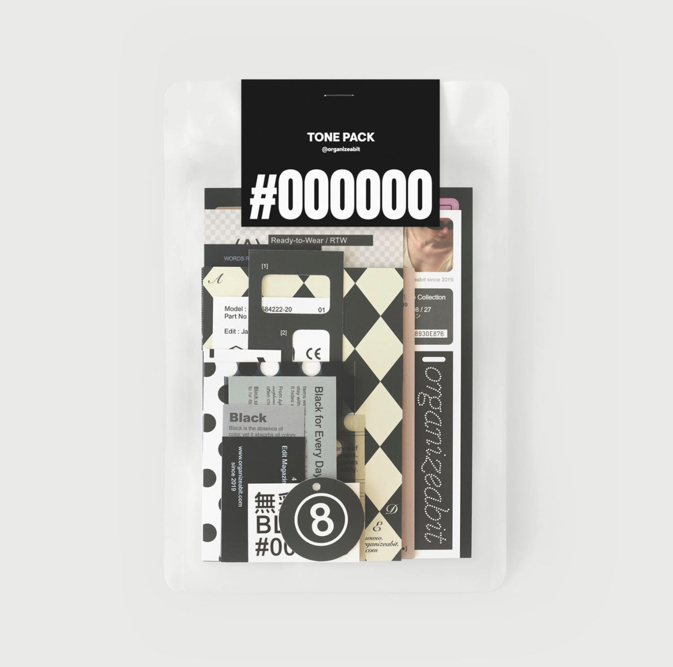 Organize a bit Tone Pack Black #000000