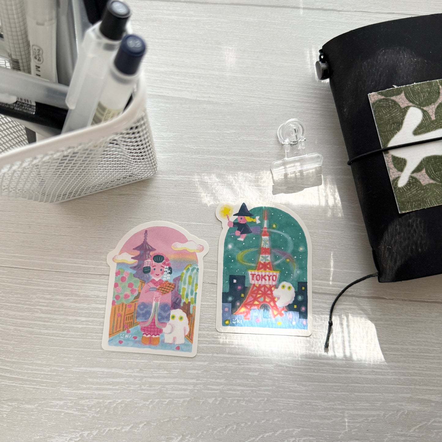 Cozyca Itoi Yuki Die-cut Sticker / Tokyo & Kyoto