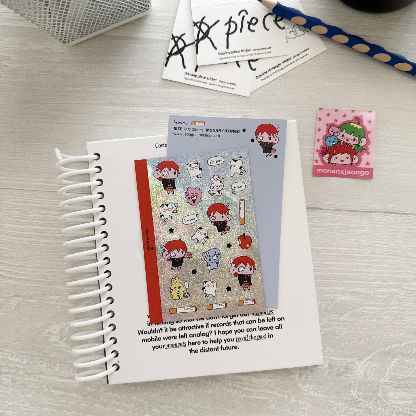 Jeongo Innerside x Monan Collaborate Sticker Collection / 10 Designs