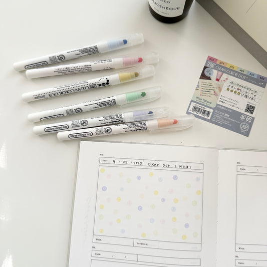 ZIG Clean Color Dot Single Tip Set / 3 Options