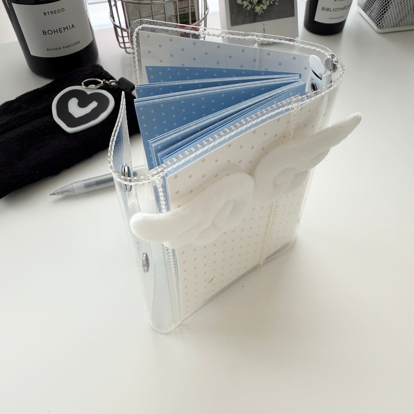 Jeongo Innerside Angel Wings A7 Pocket Size Clear PVC Diary / 2 Colors