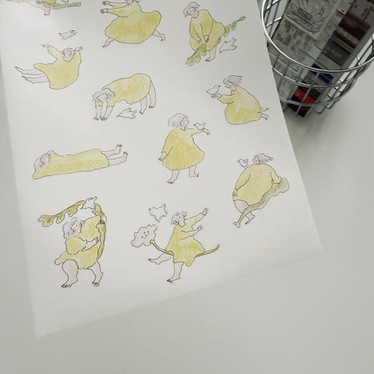 Dodolulu Birds Washi Sticker Sheet
